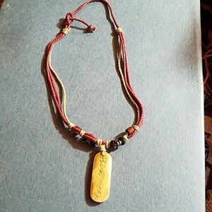 Natural Beaded Adjustable Necklace Handmade